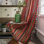Ensemble de 2 rideaux géométriques cylindriques en lin de couleur rouge boho Cylena-1608101386