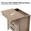 Table de chevet à 3 tiroirs avec station de charge Giordana-107624983