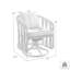 Chaise de salle à manger pivotante d'extérieur en métal crème avec coussins Pearl