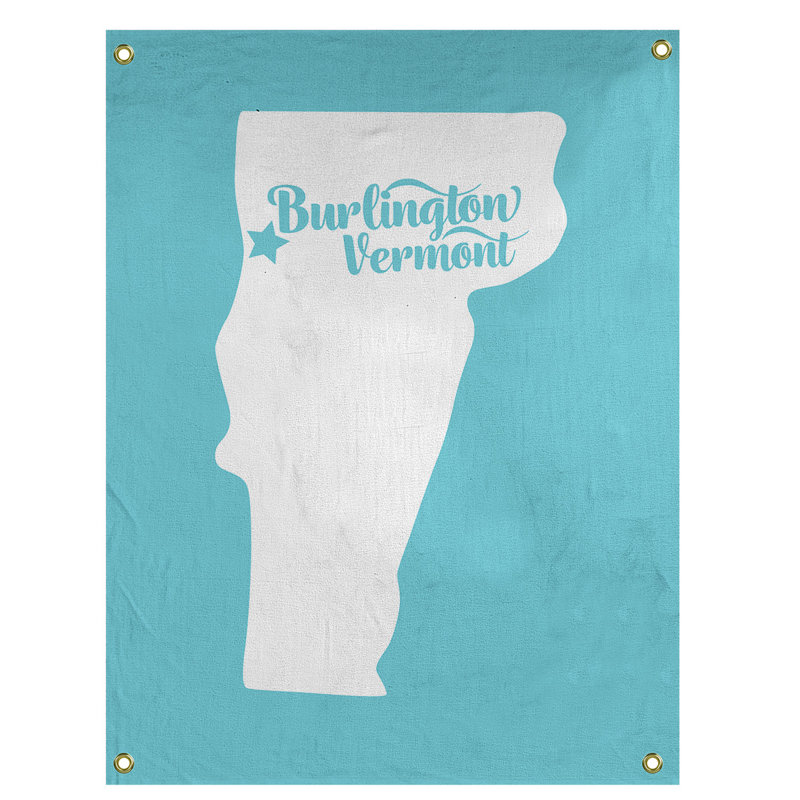 Tapisserie murale vermont burlington, H 80 po x l 59 po, Bleu sarcelle