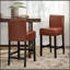Adjustable Height Swivel Counter Stool with Diamond Tufting and Comfortable PU Leather Seat, Ideal for Modern Kitchens and Bars.