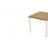 3FT Aluminum Patio Dining Table for 4, Waterproof All-Season Outdoor Table, Wood-Look E-Coated, White-1011922030