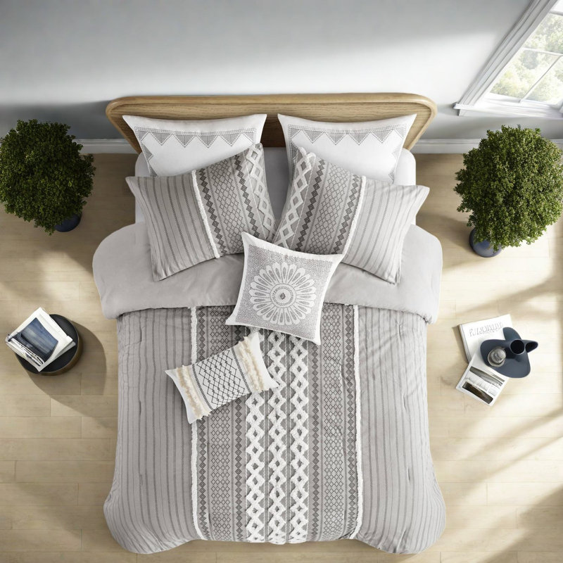 Ensembles de literie en coton de qualité supérieure, très grand californien, style chenille moderne