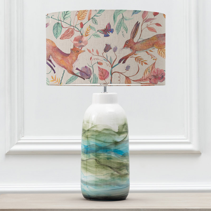 Leaping Into The Fauna Ceramic Table Lamp
