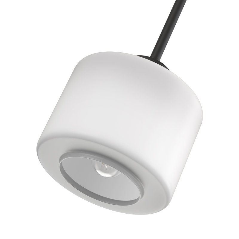 Suspension moderne en verre de 5,9 pouces 1 lumière, réglable