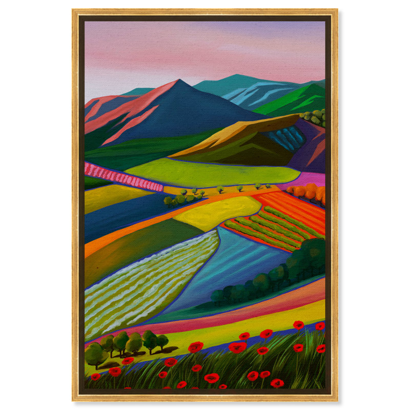 «My Bright Beautiful View», reproduction d'impression sur toile, H 30 po x l 20 po x P 1,5 po, Toile encadrée d'or