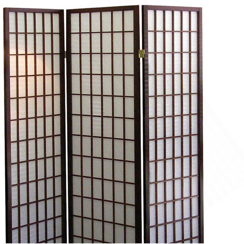 Cloison 70 po à finition cerisier de 70 po de hauteur, pliable pour le rangement