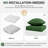 8-pcs Patio Individual Chair Cushion Covers – 4" Thick Water-repellent Replacements For 4-seat Sectional Sofa-440291430