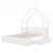 Wood Queen Platform House Bed with Guardrail & 2 Storage Drawers, Pine & MDF, Safe & Sturdy Kids Bedroom Furniture, White-1381134815