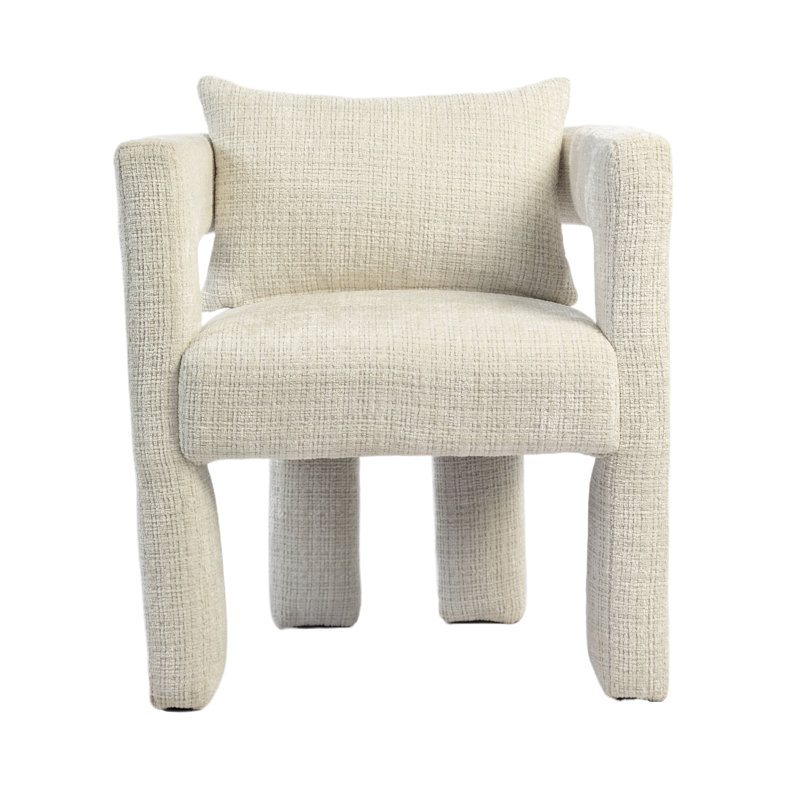 Upholstered Armchair, Beige