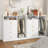 Hajun 4 Drawer Dresser with Clothing Rack and LED Lights,Modern LED Dresser for Bedroom