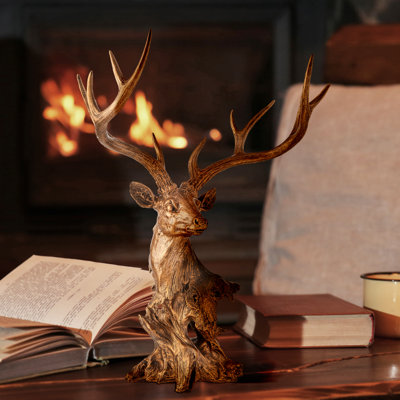 28" Resin Grand Highlands Deer Bust