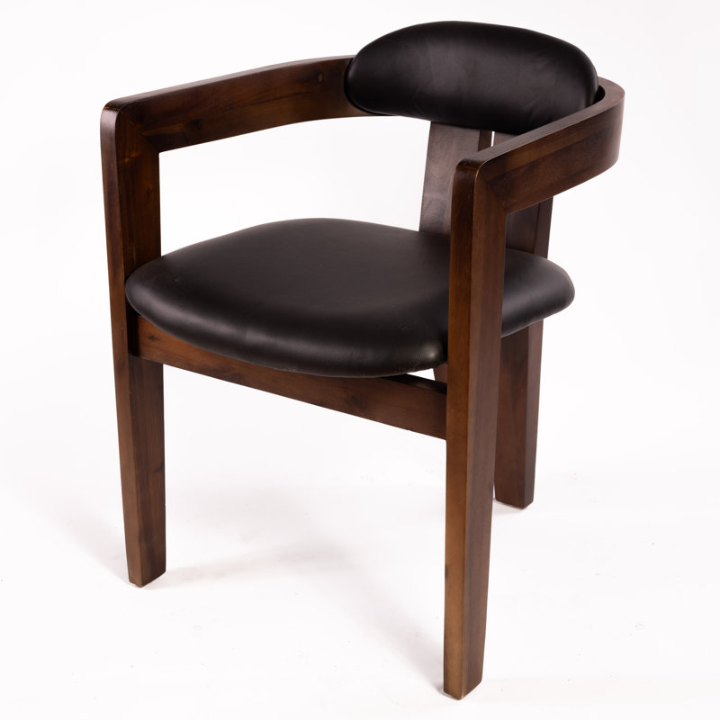 Serena Upholstered Arm Chair, Black, Brown