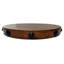 Hand-hammered Copper Top Side Table: Rustic Wrought Iron Base