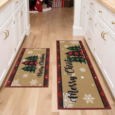 Ensemble de 2 tapis de cuisine de Noël pour tapis de Noël