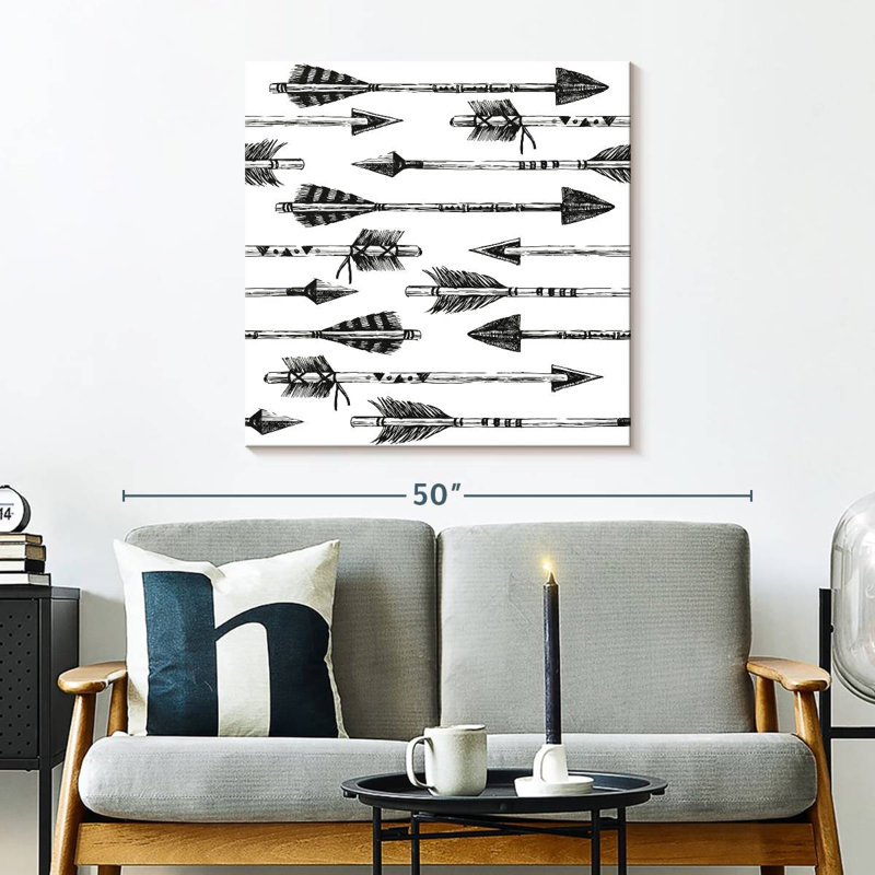Sireci Tribal Arrows Pattern, 30" H x 30" W