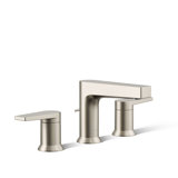 Kohler Taut Widespread Bathroom Faucet with Pop-Up Drain Assembly, 3 Hole 2-Handle Bathroom Sink Faucet, 1.2 gpm