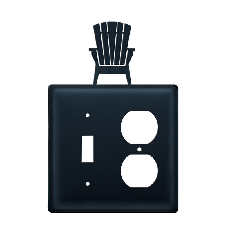 Adirondack 2-Gang Duplex Outlet / Toggle Light Switch Combination Wall Plate