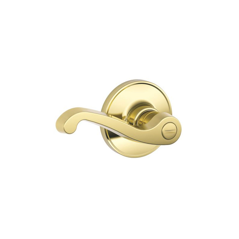 LaSalle Lever Keyed Entry Lock, Bright Brass, Left, Keyed