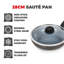 Tower Cerasure Aluminum Saute Pan with Lid