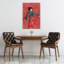 Art mural moderne dansant rouge