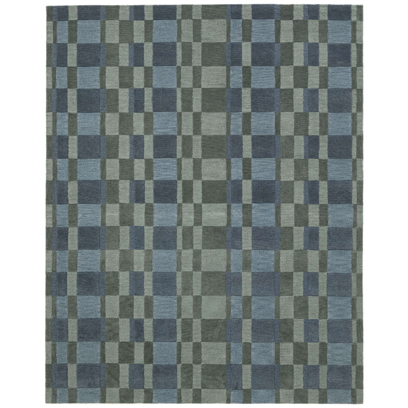 Gemo Hand Tufted Wool Indoor Rug, Rectangle 3' x 5'