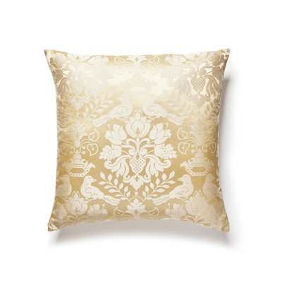 Damask Silk Reversible Throw Pillow