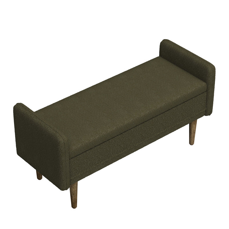 Siège de rangement avec housse en velours - 45,98 po x 16,75 po x 21,75 po Convient à divers intérieurs Rembourrage facile et fonctionnel du tabouret