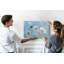 Wall Mounted cork board with print home decor message pin boards home office bulletin board ideas Triangle abstraction