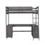 Lit mezzanine avec bureau en U, tiroirs et tablettes de rangement-328893907-328893908