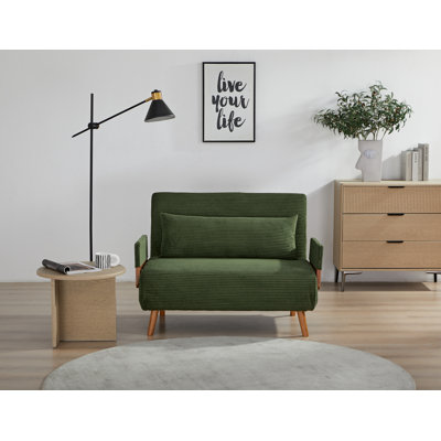 Convertible Folding Sofa Bed, Multi-Position Adjustable Floor Sofa, High-Density Foam Sleeper Chair