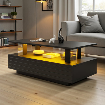 Pedestal Coffee Table with Storage