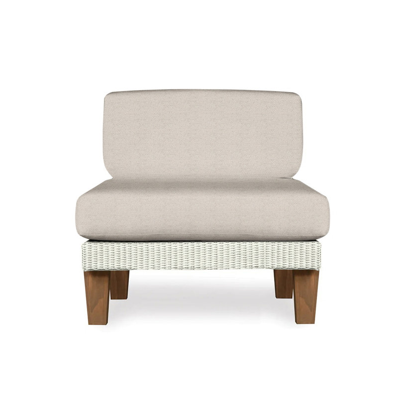 Catalina Outdoor Teak Lounge Chair, Fife Aruba, Pewter