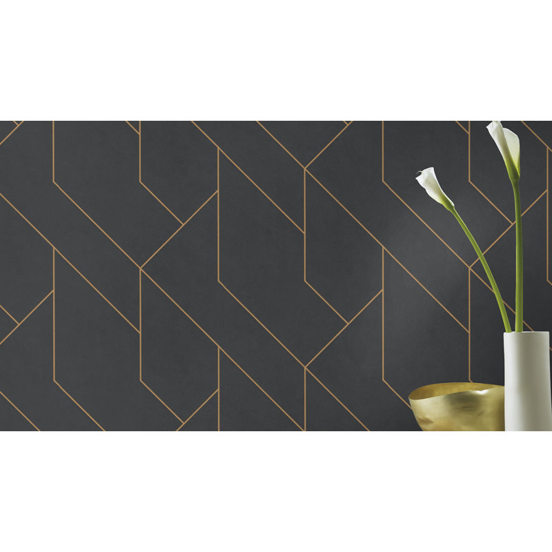Pollock Geometric Roll, Black