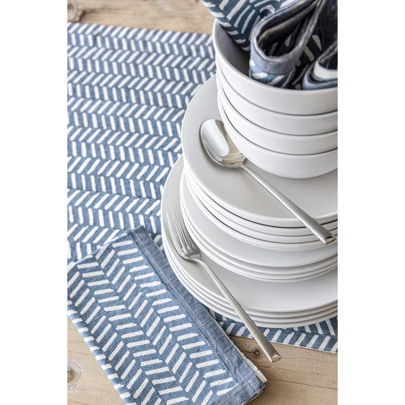 over&back Coupe 12-Piece Semi Hand-Finished Stoneware Dinnerware Set, White