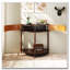 Console Table de bout demi-lune avec 2 tiroirs de rangement et tablette inférieure pour le salon, la chambre à coucher, le bureau et le couloir-121087124