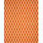 "Orange Hand-Tufted Round Wool Chain-Link Rug by , Stylish and Contemporary Area Rug for Adding a Bold Touch and Warmth to Your Living Room, Bedroom, Office, or Home Décor