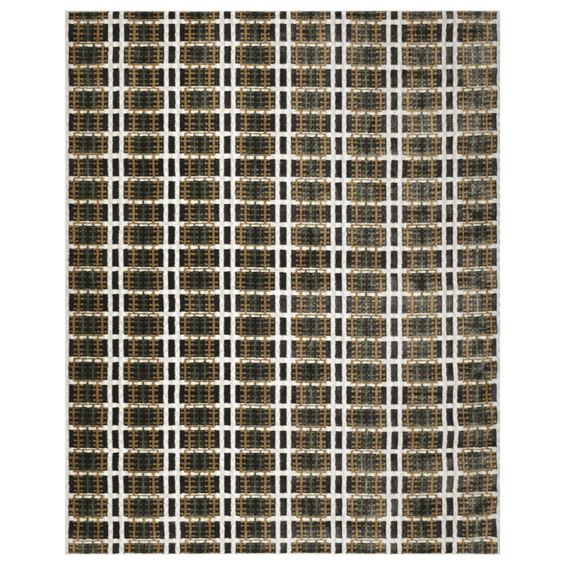 James Charcoal Multicolor Modern Indoor Rug, Rectangle 8' x 10'