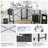 2-Set L-Shaped Computer Desk with Desk Monitor Stand and Side Storage Bag-805839046