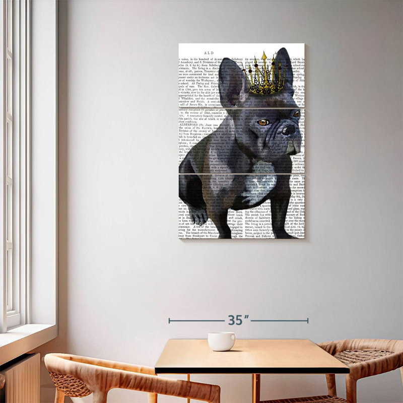 Bouledogue français Brampt, H 57 po x l 36 po