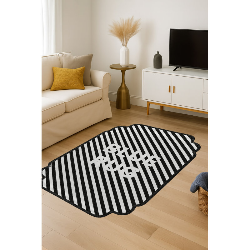 Tapis tissé à rayures crème Mosso, 2'6" x 4'11"