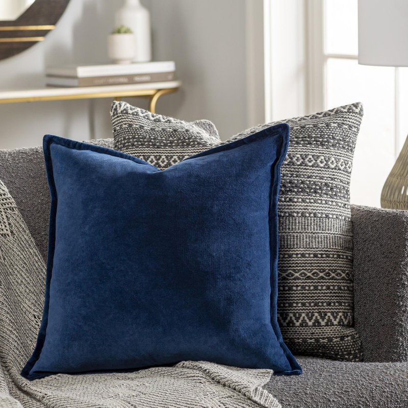 Housse et insert de coussin rectangulaire en coton Norwin, Polyester, 13"H x 19"W, Ardoise