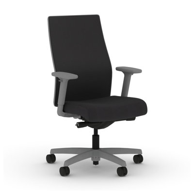 HON Ignition 2.0 Mid-Back Task Chair, Advanced Tilt, Titanium Frame, Onyx