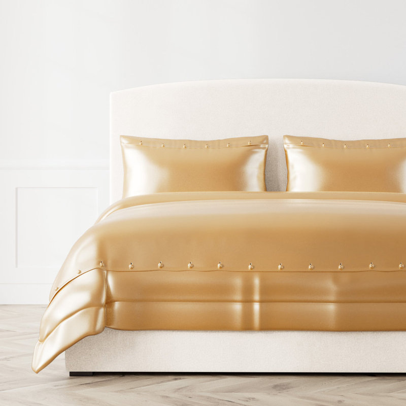 Charmeuse Duvet Cover, Queen Duvet Cover, Sand