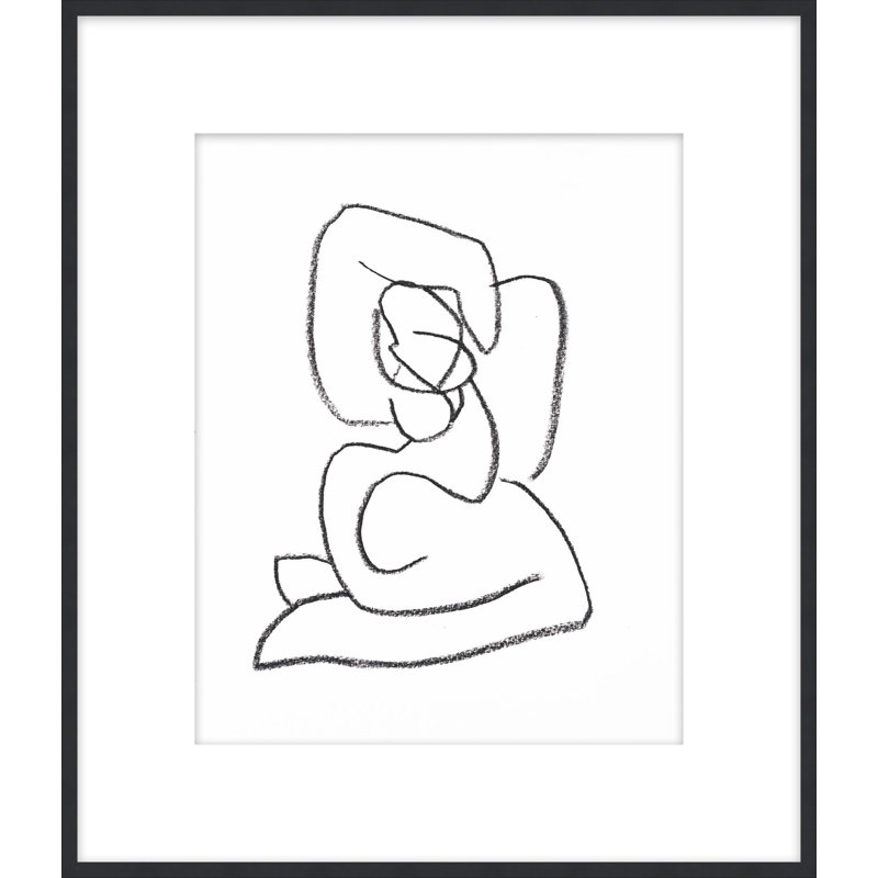 Linear Figures 6 Framed Print, 26.5" H x 23.5" W