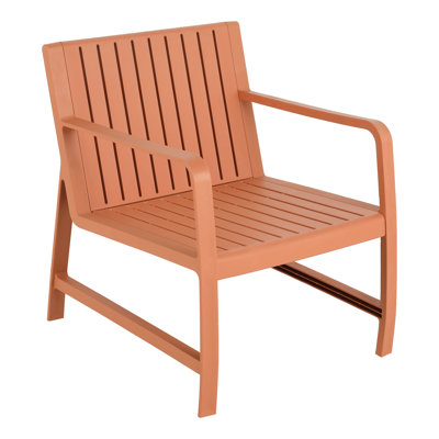 Ensemble de 2 meubles d'intérieur/extérieur : chaise et table basse brun abricot, structure résistante aux intempéries, montage facile. Parfait pour les petits appartements. Parfait pour un coin conversation sur une terrasse avec une chaise et un plateau en polypropylène de haute qualité, pour un moment de détente matinal sur le balcon.