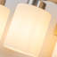 Applique murale moderne 4 lumières pour salle de bain brun foncé avec abat-jour en verre givré Modern Modern-868439806