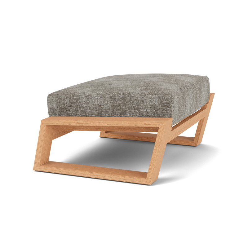 Pursuit Rectangle Outdoor Ottoman Patio Ottoman, Surface Slate