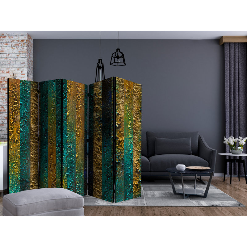Gaskill 172cm H Solid Wood Folding Room Divider, 5
