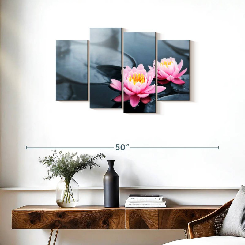 Fleurs de lotus Harnek Pop, H 22 po x l 36 po